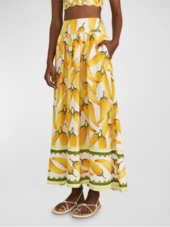 FARM Rio Dresses & Skirts - Peppers Print Linen Blend Maxi Skirt Farm Rio NWT